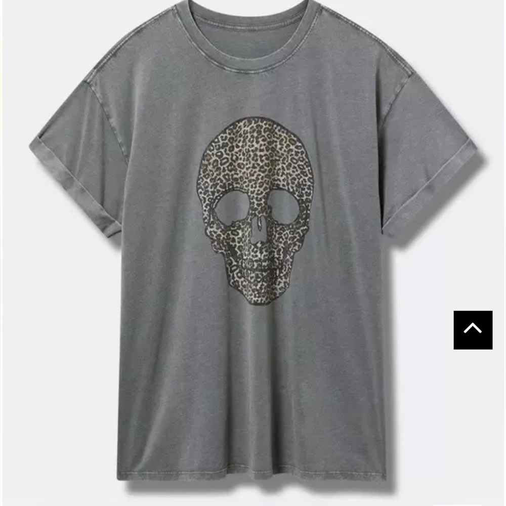 Gray Leopard Skull T-Shirt